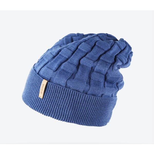 Detská pletená Merino čiapka Kama B100 127 Modrá 57731111
