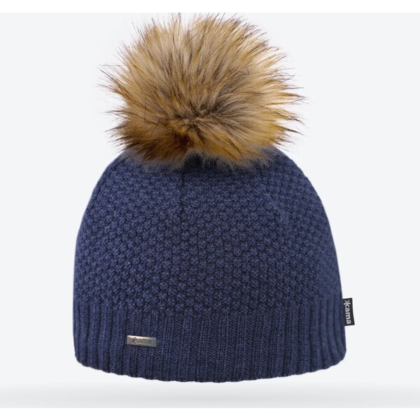 Kama Pletená Merino čepice A166 modrá 57731114