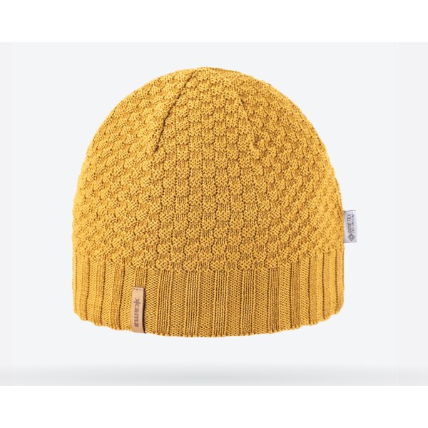 KAMA Pletená Merino čiapka AW63 102 Žltá 57731120