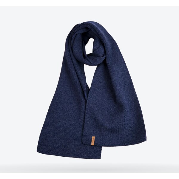 KAMA Pletený merino šál S07 108 Tm.Modrá 57731124