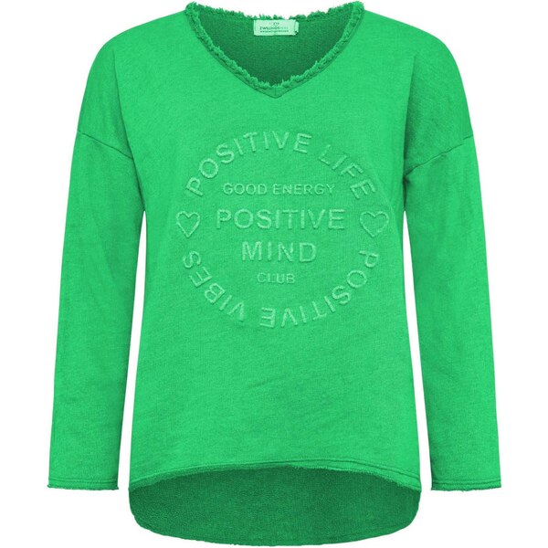 Zwillingsherz Mikina Positive Mind limetová / svetlozelená 57728298