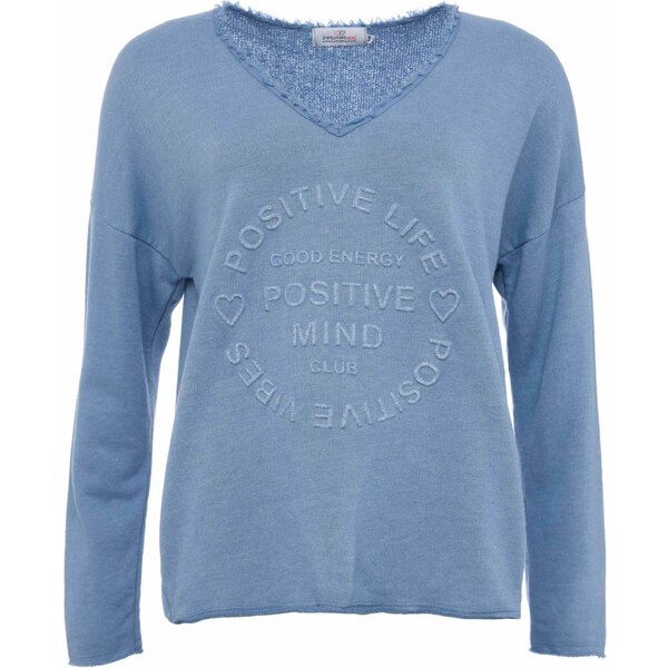 Zwillingsherz Mikina Positive Mind modrá 57728391