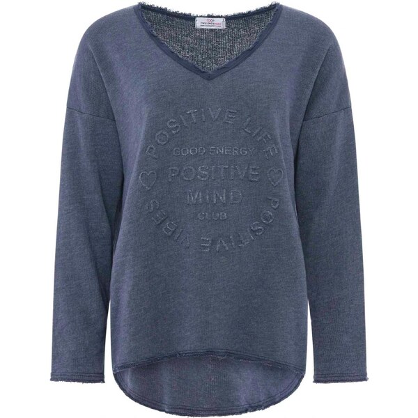 Zwillingsherz Mikina Positive Mind námornícka modrá 57728398