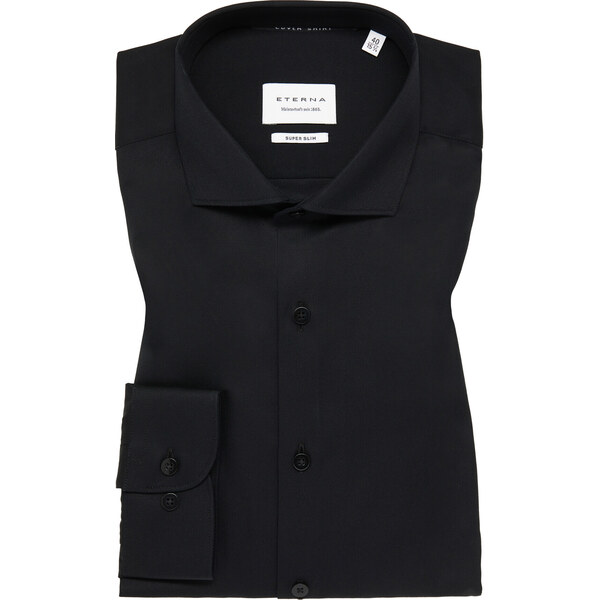 ETERNA Super Slim čierna nie presvitajúca košeľa dlhý rukáv Non Iron 57735885