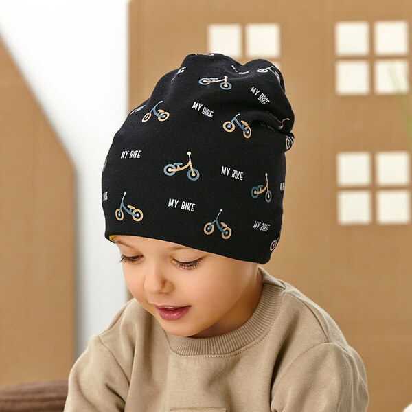 Chlapčenská čiapka AJS 48-087 obojstranná 57763038