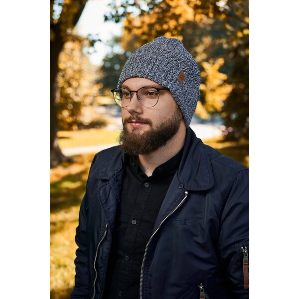 Brodrene Pánska štýlová zimná čiapka šedá 57763124