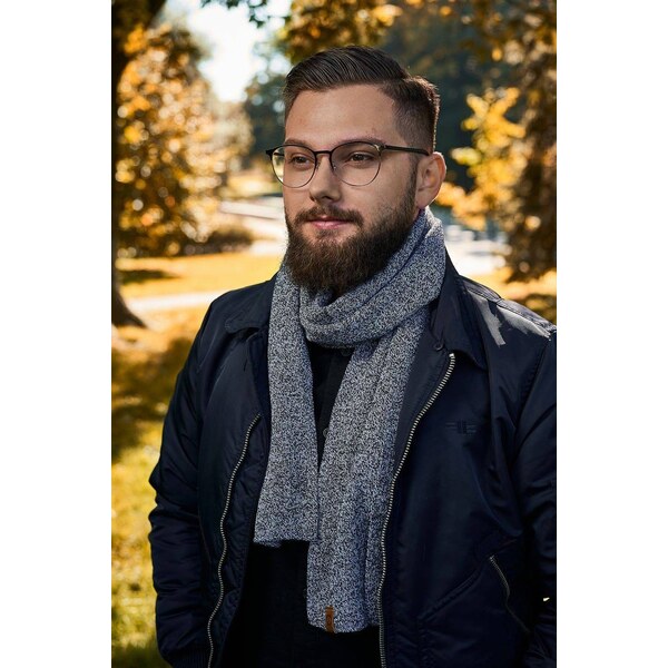 Brodrene Pánsky šál šedá 57763125