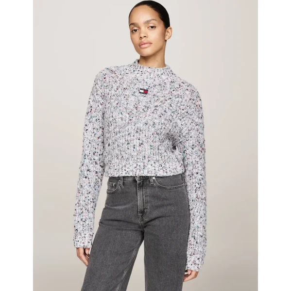 Tommy Jeans Sveter | Cropped Fit | s prímesou vlny 57810996