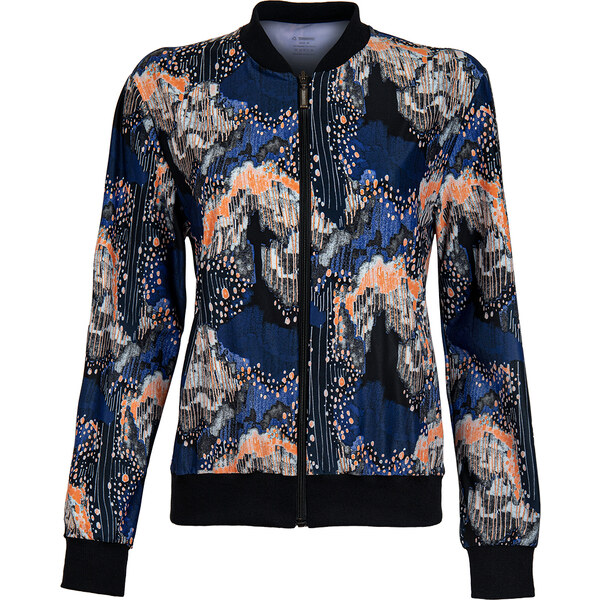 TERMOVEL Dámska tmavomodrá mikina so vzormi 57808607