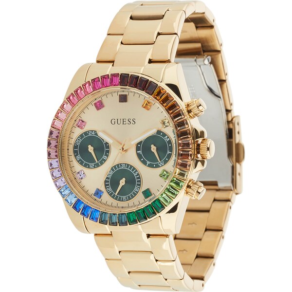 GUESS Analógové hodinky svetlomodrá / zlatá / tmavozelená / ružová 57818443