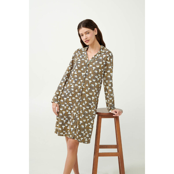 Vamp - Nočná košeľa na gombíky s potlačou slona 21003 - Vamp 57826753