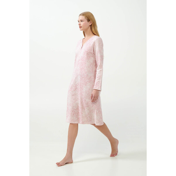 Vamp - Ružová nočná košeľa s leopardím vzorom 21394 - Vamp 57826778