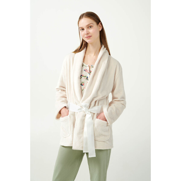 Vamp - Béžový flísový župan 21361 - Vamp 57826795