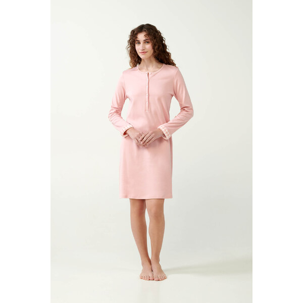 Vamp - Ružová bavlnená nočná košeľa 21428 - Vamp 57826847