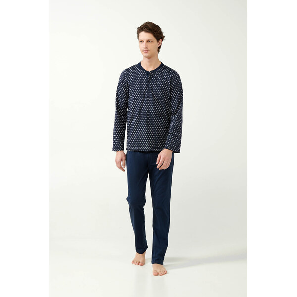 Vamp - Klasické pánske pyžamo s potlačou 21690 - Vamp 57826885