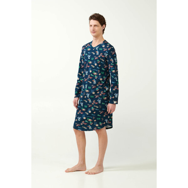 Vamp - Pánska nočná košeľa s potlačou 21613 - Vamp 57826912