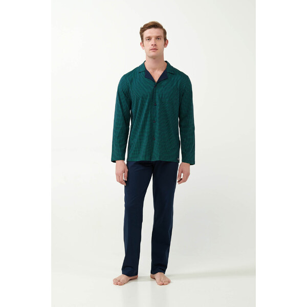 Vamp - Pyžamo na gombíky s geometrickou potlačou 21602 - Vamp 57826918