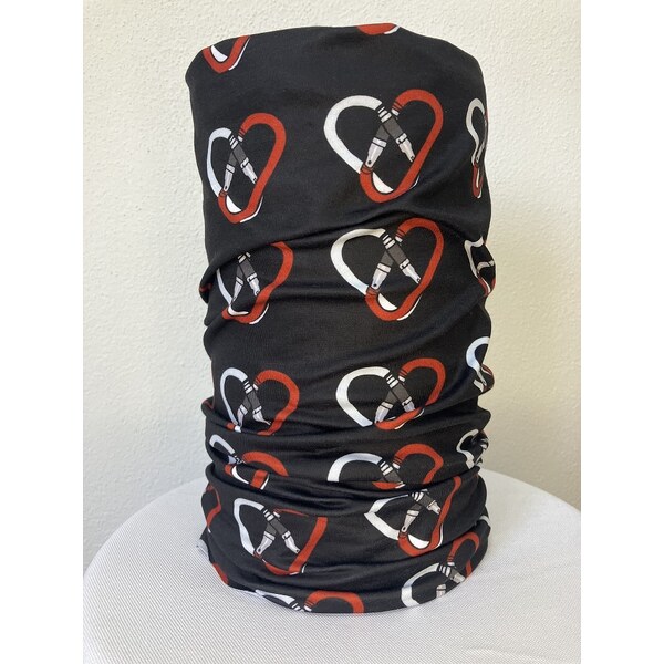 TERMOVEL Čierny multifunkčný nákrčník s potlačou 57839071