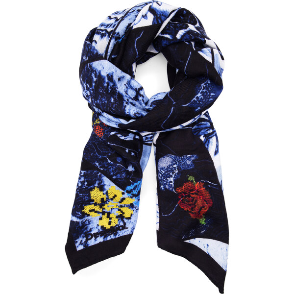 Desigual Dámska šatka Denim Flowers Rectangl 24WAWA125000 66582043
