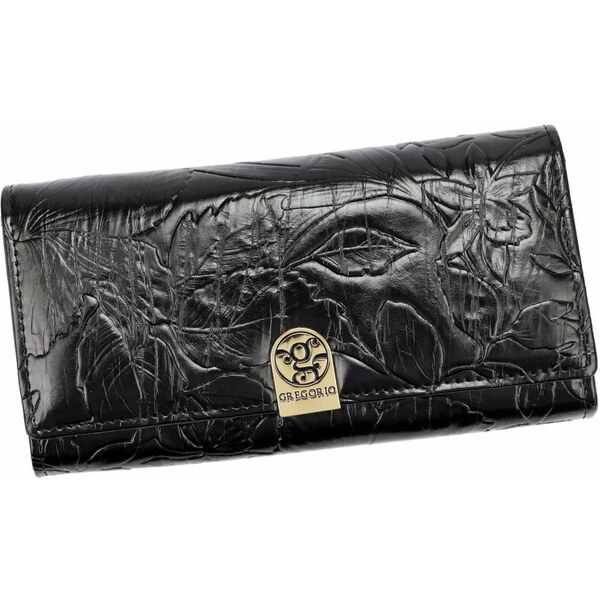 GREGORIO Kožená čierna dámska peňaženka v krabičke 57860111