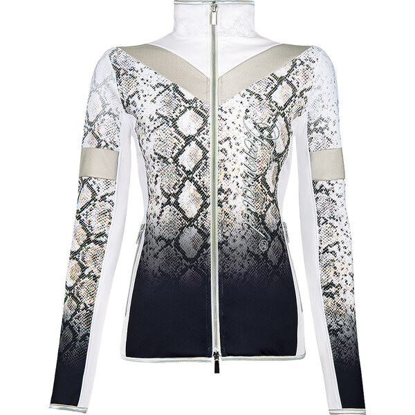 TERMOVEL Dámska smotanová mikina s hadím vzorom 57869261