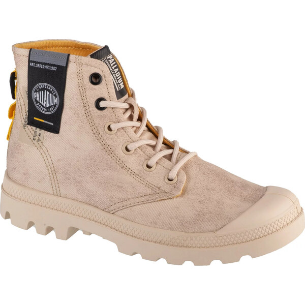 Unisex béžové členkové topánky na platforme Palladium Pampa Surplus 57869265