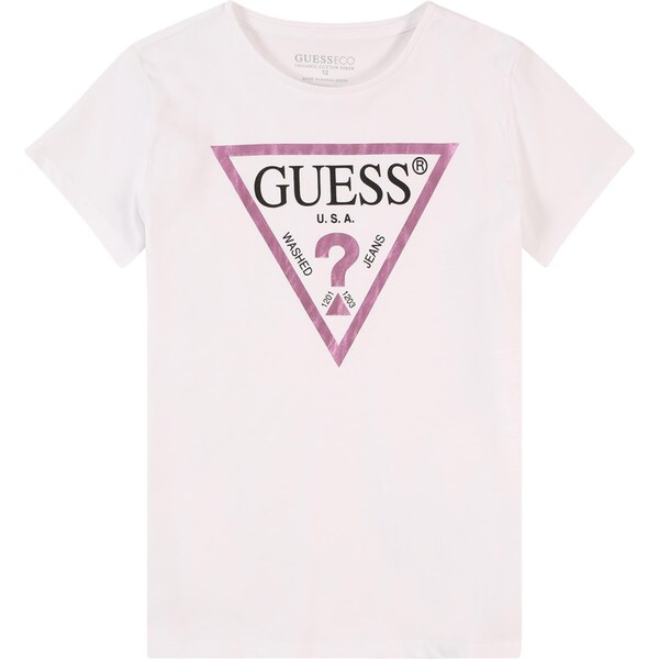 GUESS Tričko eozín / čierna / šedobiela 57874520