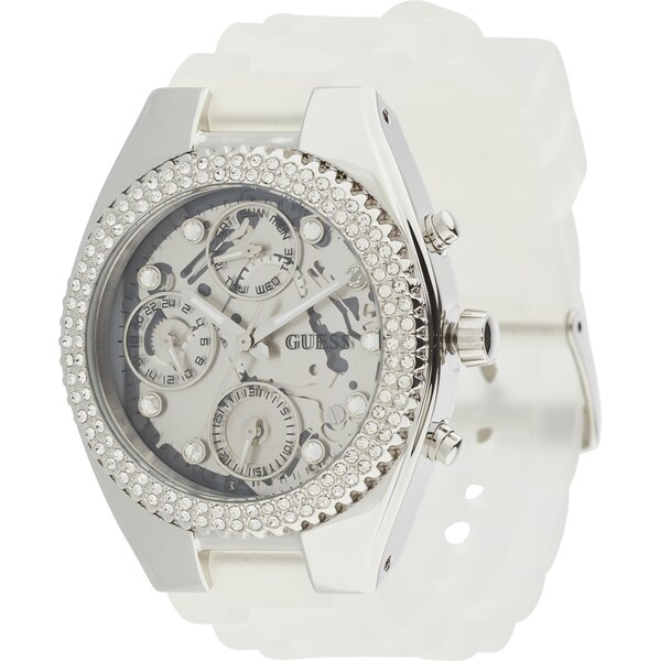 GUESS Analógové hodinky biela 57874536