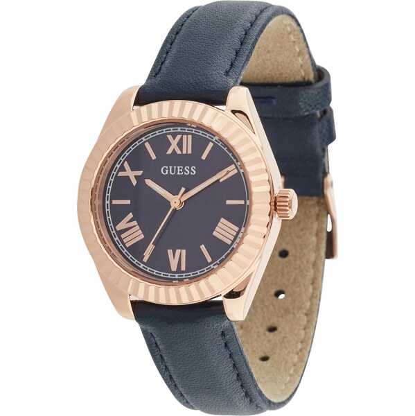 GUESS Analógové hodinky námornícka modrá / ružové zlato 57874682