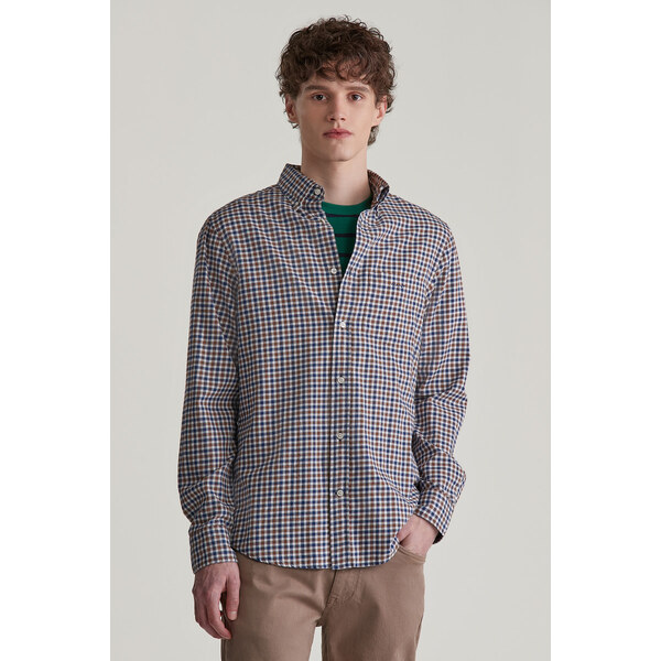 KOŠEĽA GANT REG LIGHT TWILL GINGHAM SHIRT CACAO 57872677
