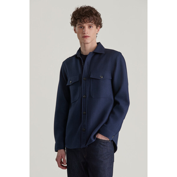 KOŠEĽA GANT WOOL BLEND OVERSHIRT EVENING BLUE 57872680