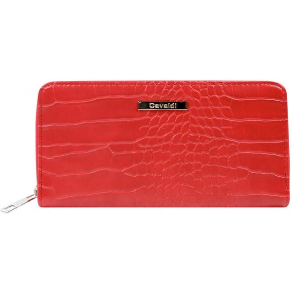 Cavaldi praktická červená dámska peňaženka s obvodovým zipsom 57877448