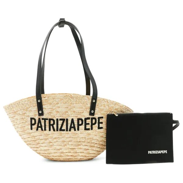 Patrizia Pepe Plážová taška + taštička | s prímesou kože 51280767