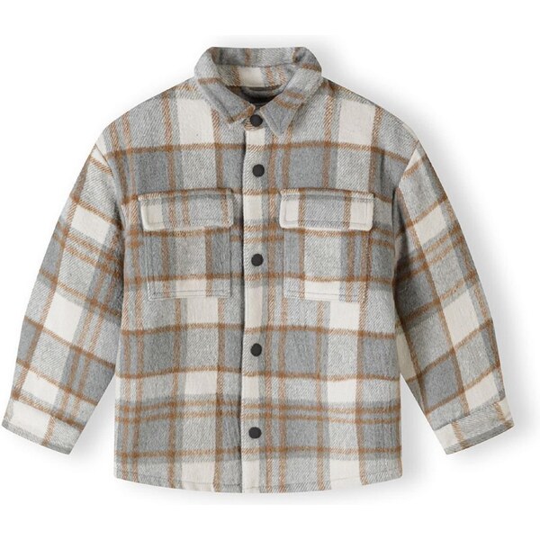 MINOTI Prechodná bunda hnedá / svetlosivá / biela 57903028