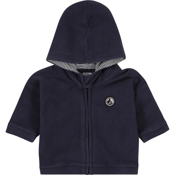 PETIT BATEAU Flisová bunda námornícka modrá / šedobiela 66857958
