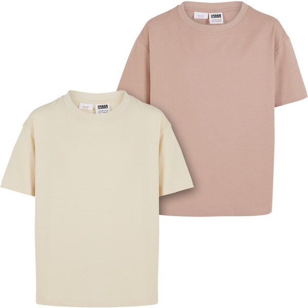 Urban Classics Girls oversized boyfriend t-shirt 2-pack cream/pink 57909575