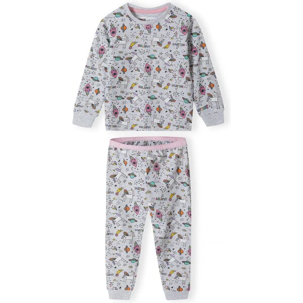 Pyžamo dievčenské Minoti 16pj 2 sivá 58445791