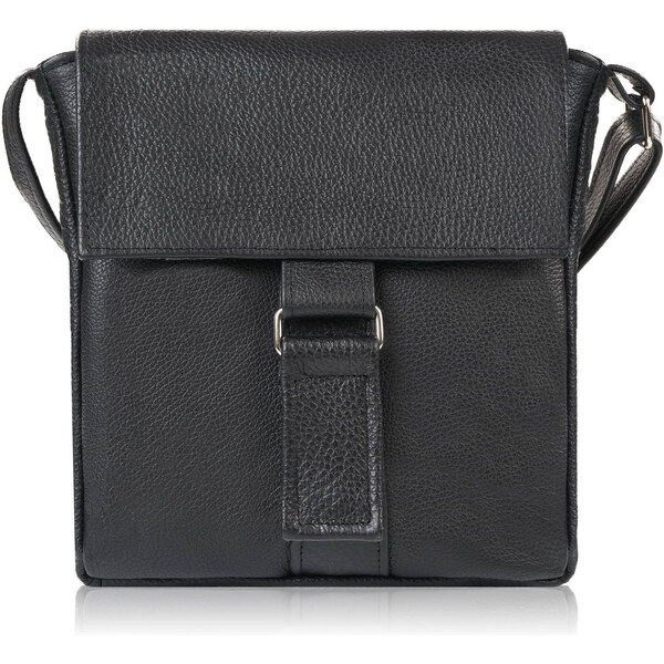 Abruzzo Dámska kožená taška cez rameno klasická ABR-34 | čierna ABR-34 57919953