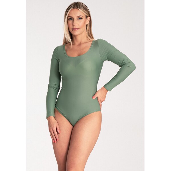 FIGL Olivové dámske body s výstrihom M1037 olive 58321580