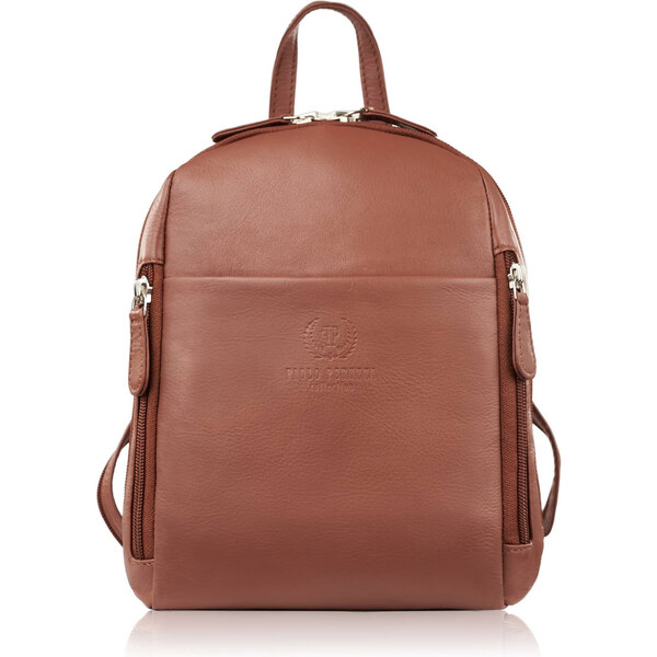 Paolo Peruzzi Dámsky kožený batoh malý SI-40-CG | koňak SI-40-CG 57930889