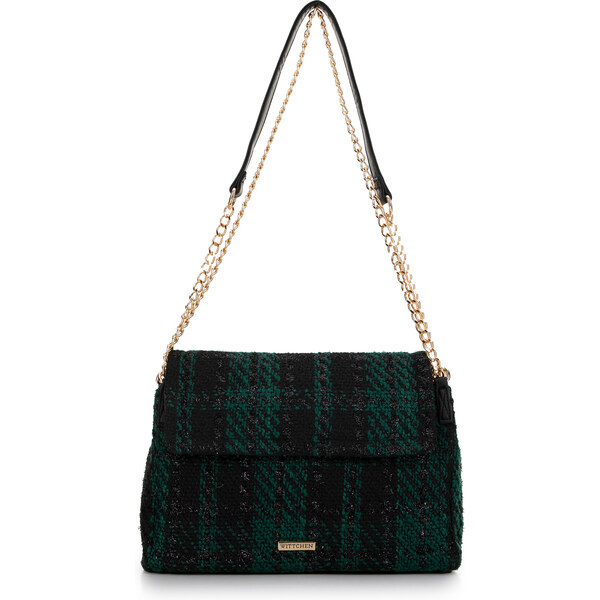 Wittchen Dámska crossbody kabelka čierno-zelená 99-4Y-413-1Z 66065542