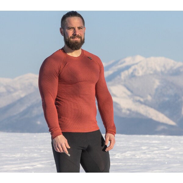 TERMOVEL Červené pánske funkčné termo tričko 57938162