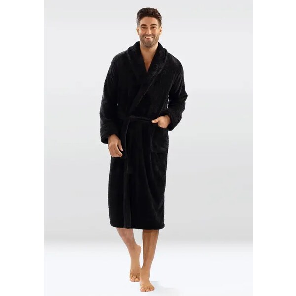 DKaren Pánsky huňatý župan 130 čierny 5536480