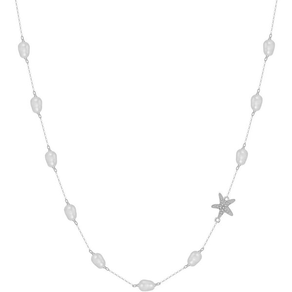 MAJYA Strieborná retiazka s perlami BE SPECIAL 11138 64582113
