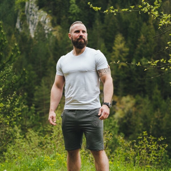 TERMOVEL Antracitové pánske teplákové funkčné kraťase 57962913