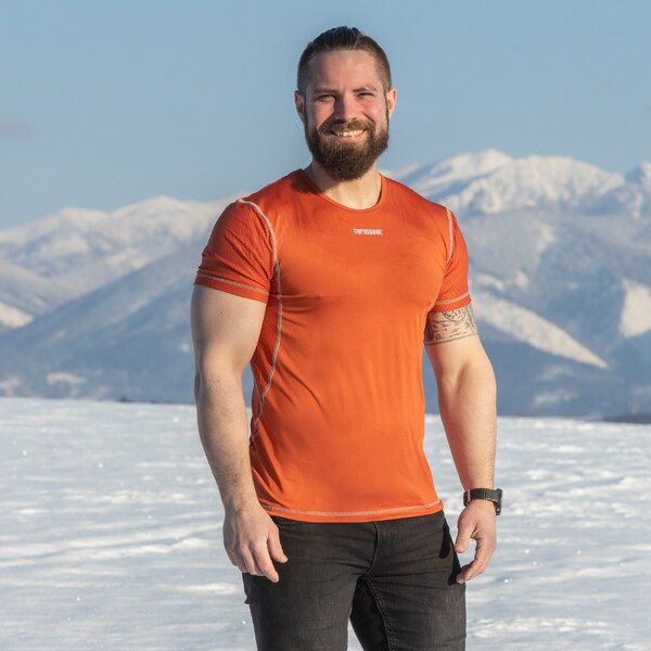TERMOVEL Tehlové pánske funkčné tričko s krátkym rukávom 57962926