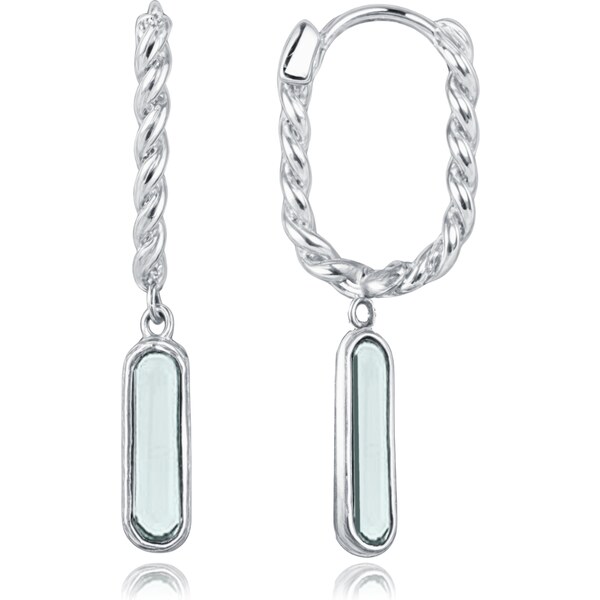 OLIVIE MINET Elegantné zlaté náušnice z bieleho zlata so zirkónmi Au 60964842