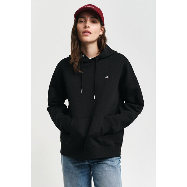 MIKINA GANT SHIELD HOODIE BLACK 55857062