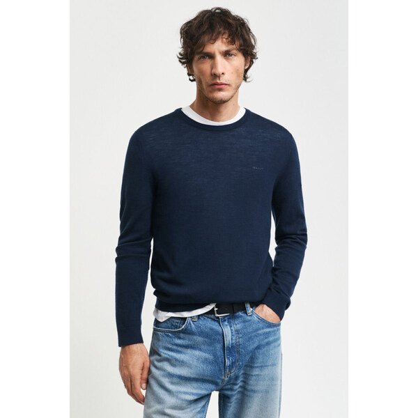 SVETER GANT EXTRAFINE MERINO WOOL C-NECK MARINE 56322963