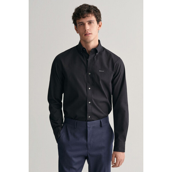 KOŠEĽA GANT REG PINPOINT OXFORD SHIRT BLACK 56772021
